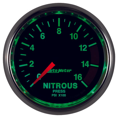 Autometer GS 2 1/16in. 1600PSI Nitrous Fuel Pressure Gauge 3874