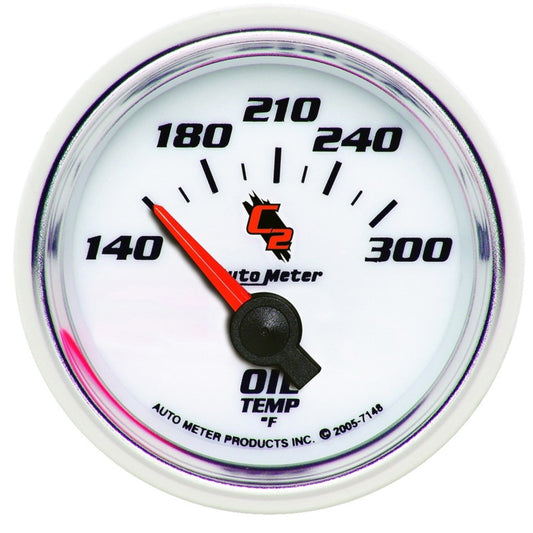 Autometer C2 Electric Oil Temperature 2 1/16in 140-300 F Gauge 7148
