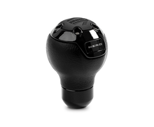 Load image into Gallery viewer, Momo Nero Shift Knob - Tall Black Leather, Black Chrome Insert NERBK1