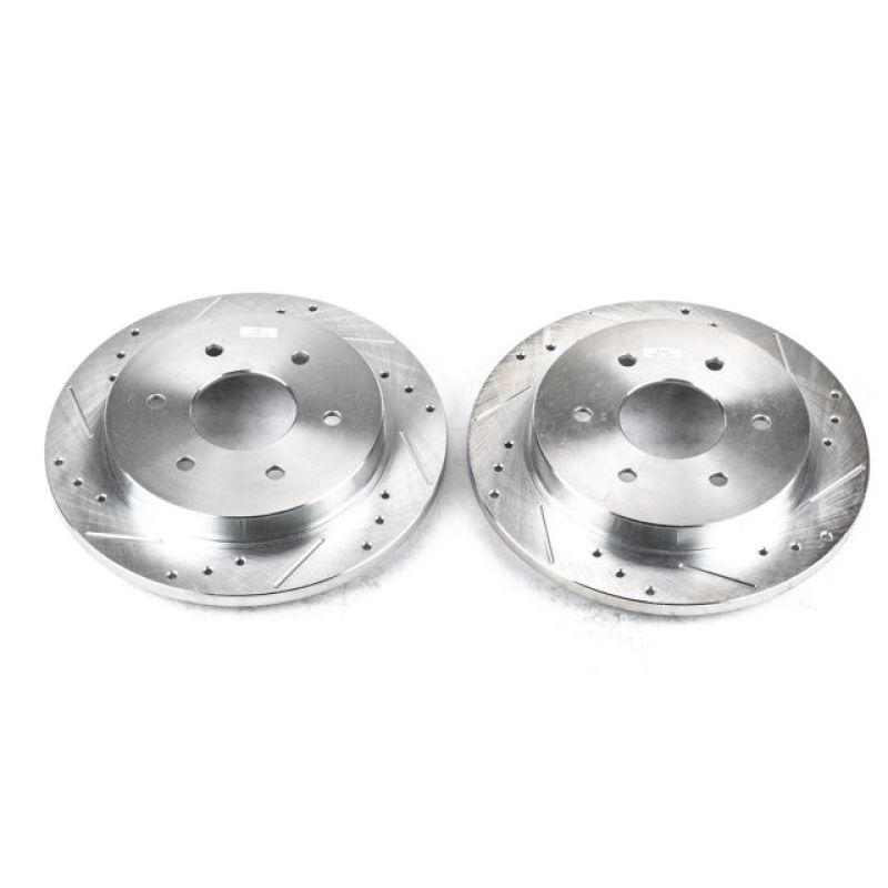 Power Stop 04-10 Infiniti QX56 Rear Evolution Drilled & Slotted Rotors - Pair - eliteracefab.com