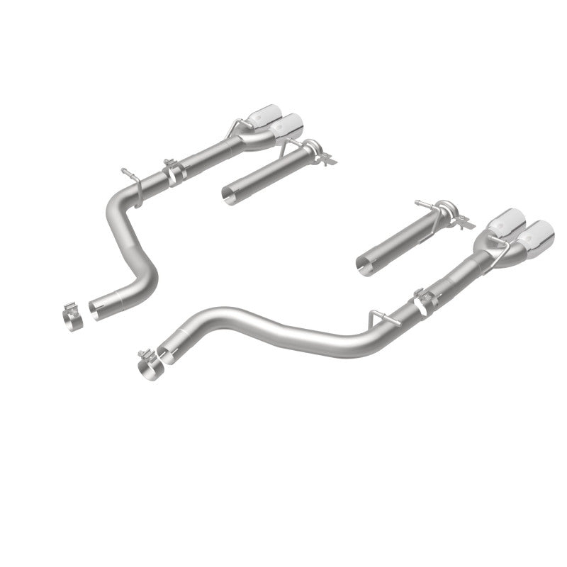 MagnaFlow Axle-Back, SS, 2.5in, Quad Split Rear 3.5in Tip 2015 Dodge Challenger R/T 5.7L Magnaflow