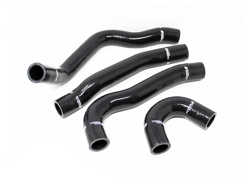 Torque Solution 08-15 Mitsubishi Evolution X Silicone Radiator Hose Kit - Black - eliteracefab.com