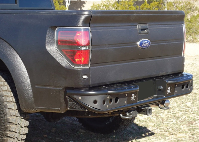 Addictive Desert Designs 10-14 Ford F-150 Raptor Venom Rear Bumper w/ Backup Sensor Cutouts - eliteracefab.com