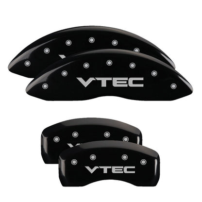 MGP 4 Caliper Covers Engraved Front Honda Engraved Rear H Logo Black finish silver ch MGP