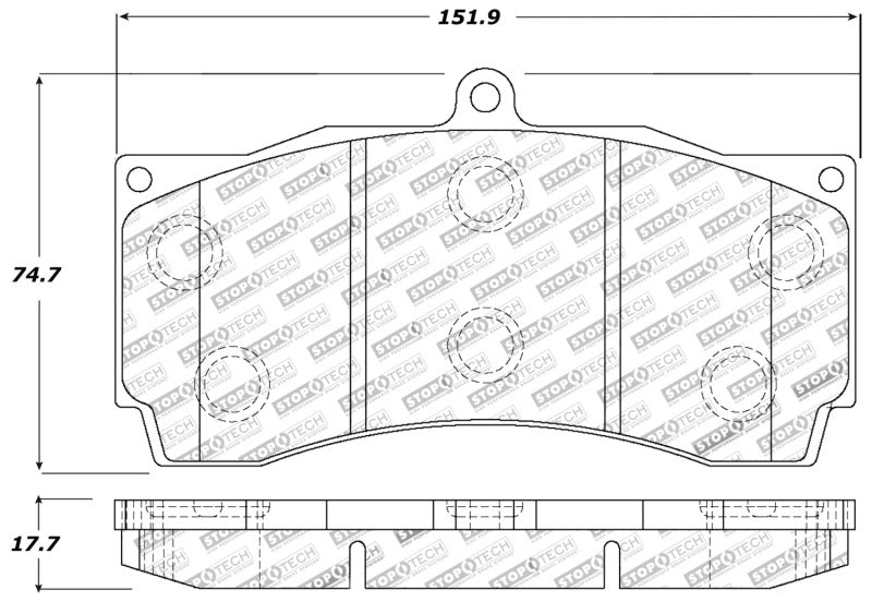 STOPTECH PERFORMANCE BRAKE PADS, 309.12471 - eliteracefab.com