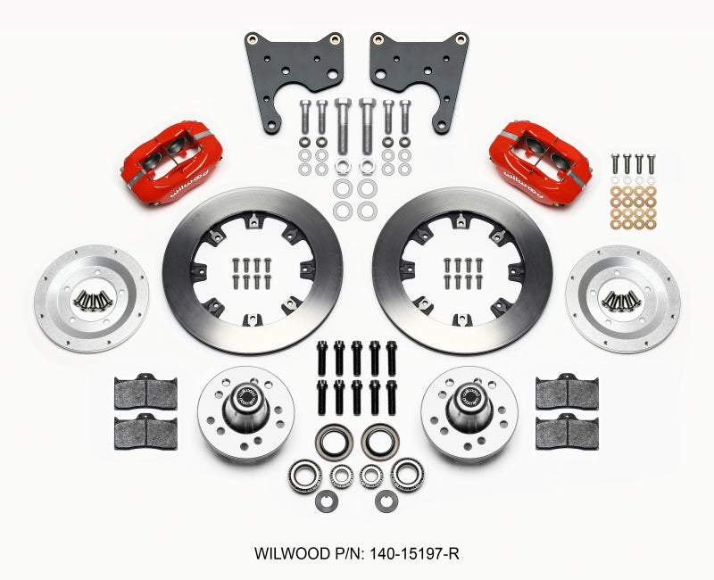 Wilwood Forged Dynalite Front Kit 12.19in Red 65-72 CDP C Body -Drum Wilwood