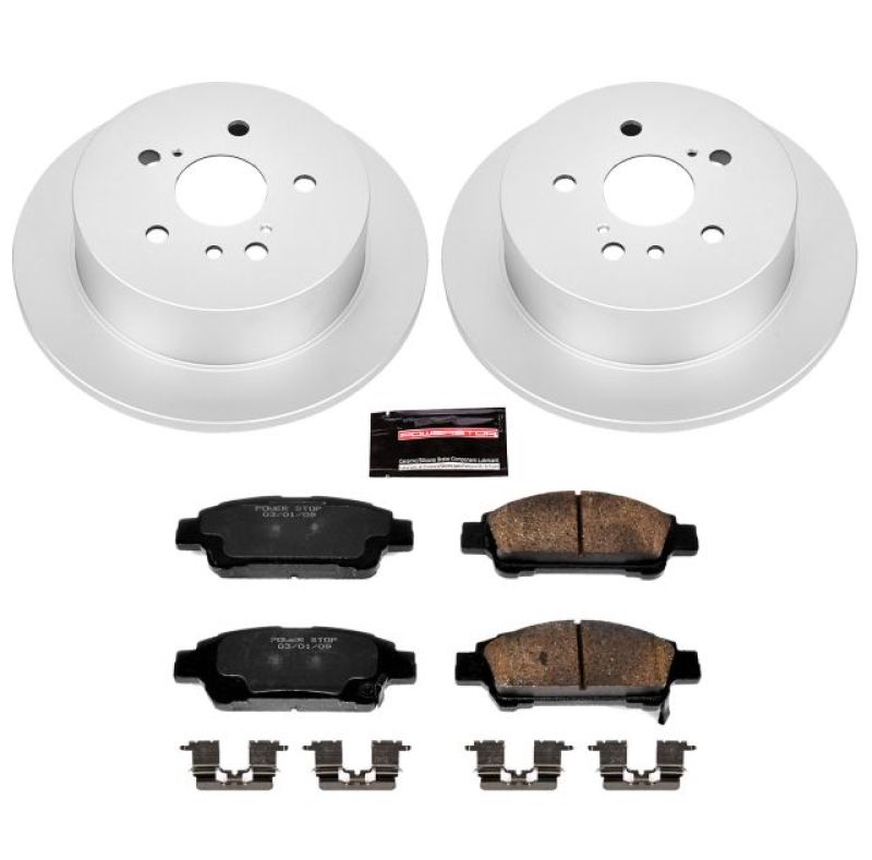 Power Stop 04-10 Toyota Sienna Rear Z17 Evolution Geomet Coated Brake Kit - eliteracefab.com