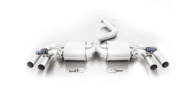 Remus 2017 BMW M550I xDrive G30 4.4L (N63R) Axle Back Exhaust w/Connection Tube/Chrome Tail Pipe Set - eliteracefab.com