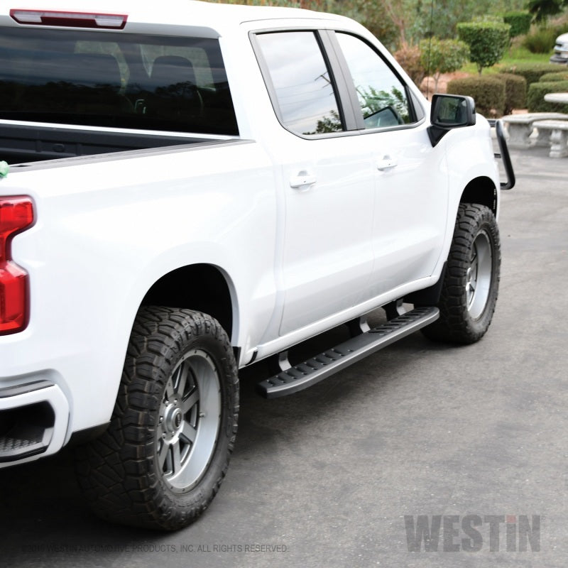 Westin 2019 Chevrolet Silverado/Sierra 1500 Crew Cab Thrasher Running Boards - Textured Black - eliteracefab.com