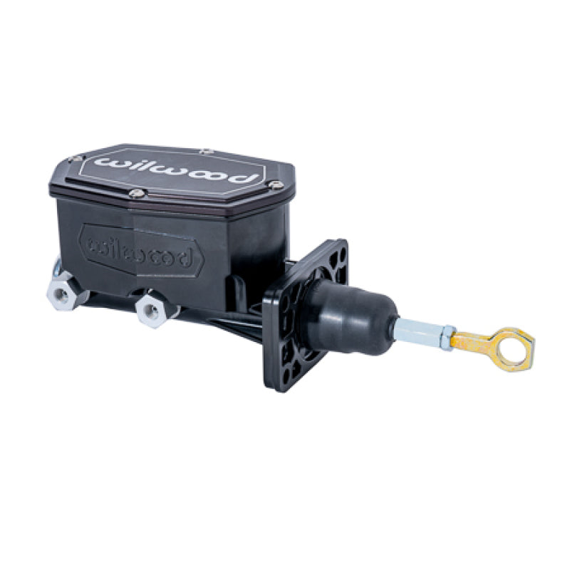 Wilwood Compact Tandem Master Cylinder w/ Mopar 4 Bolt Flange w/ Pushrod 15/16in Bore - Black Wilwood