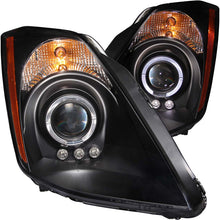 Load image into Gallery viewer, ANZO USA Nissan 350z Projector Headlights W/ Halo Black; 2003-2005 - eliteracefab.com