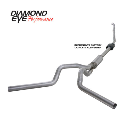 Diamond Eye KIT 4in TB MFLR RPLCMENT PIPEDUALALUM94-97 5 7 3L F250/F350 PWRSTROKE NFS Diamond Eye Performance