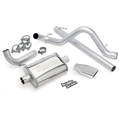 Banks Power 07-11 Jeep 3.8L Wrangler - 2dr Monster Exhaust System - SS Single Exhaust w/ Chrome Tip Banks Power