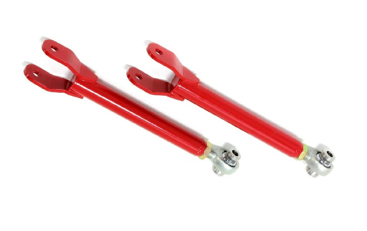 BMR REAR TRAILING ARMS SINGLE ADJ ROD ENDS RED (10-15 CAMARO) - eliteracefab.com