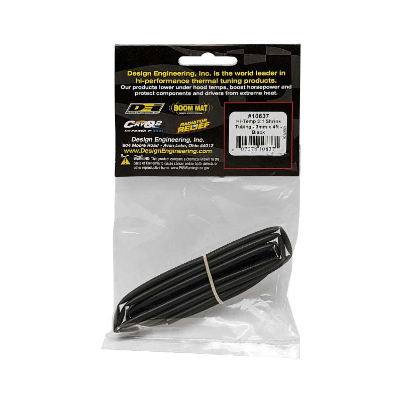DEI Hi-Temp Shrink Tube 3mm x 4ft - Black DEI