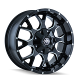 Mayhem 8015 Warrior 20x9 / 8x180 BP / 18mm Offset / 124.1mm Hub Black w/ Milled Spokes Wheel