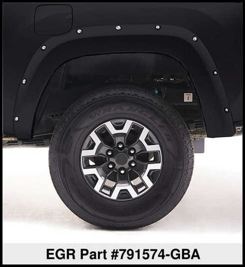 EGR 14+ Chev Silverado 6-8ft Bed Bolt-On Look Color Match Fender Flares - Set - Black - eliteracefab.com