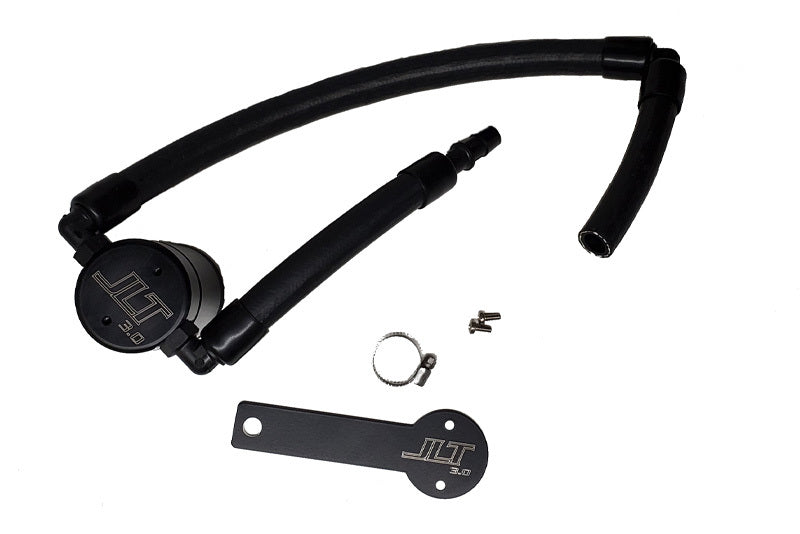 J&L 18-20 Kia Stinger GT 3.3TT Passenger Side Oil Separator 3.0 - Black Anodized - eliteracefab.com