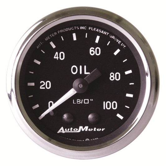 Autometer Cobra 2-1/16in 100 PSI Mechanical Oil Pressure Gauge 201006