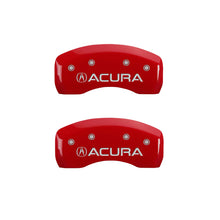 Load image into Gallery viewer, MGP 4 Caliper Covers Engraved Front &amp; Rear Acura Red Finish Silver Char 2017 Acura ILX