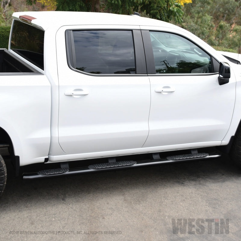 Westin 2019 Chevrolet Silverado/Sierra 1500 CC (5.5ft) PRO TRAXX 5 WTW Oval Nerf Step Bars - Black - eliteracefab.com