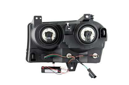 ANZO USA Chrysler 300 Crystal Headlights W/ Halo Black Ccfl; 2005-2010 - eliteracefab.com