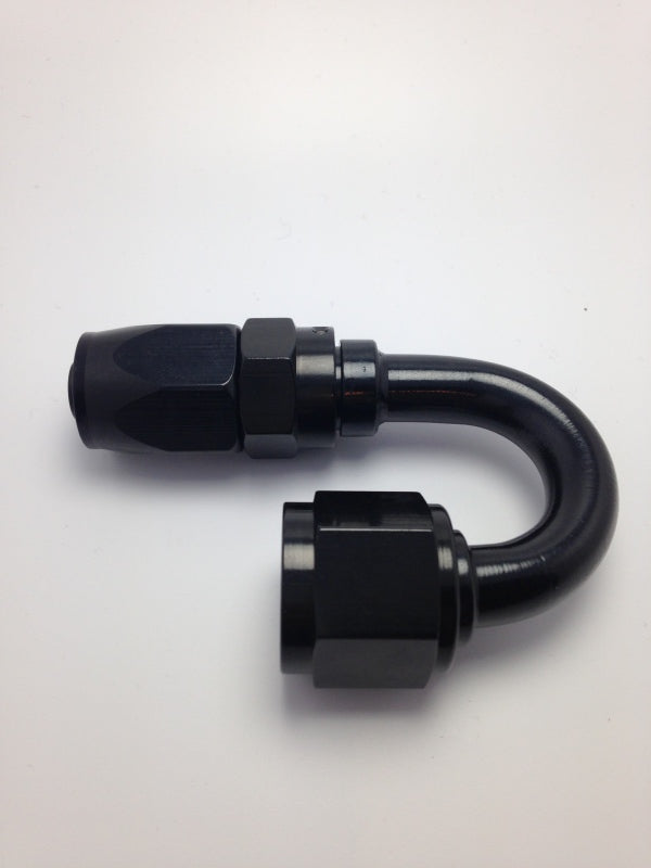 Fragola -6AN x 180 Degree Pro-Flow Hose End - Black - eliteracefab.com