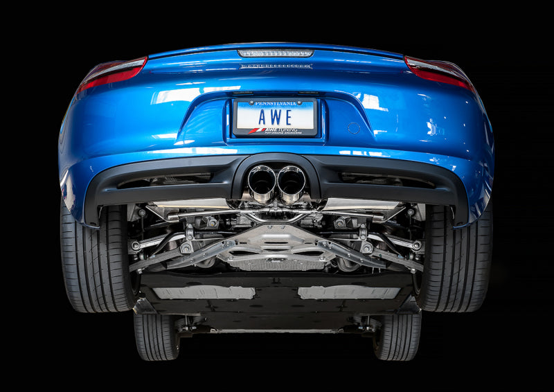 AWE Tuning Porsche 981 Performance Exhaust System - w/Chrome Silver Tips AWE Tuning