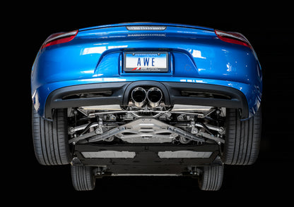 AWE Tuning Porsche 981 Performance Exhaust System - w/Chrome Silver Tips AWE Tuning