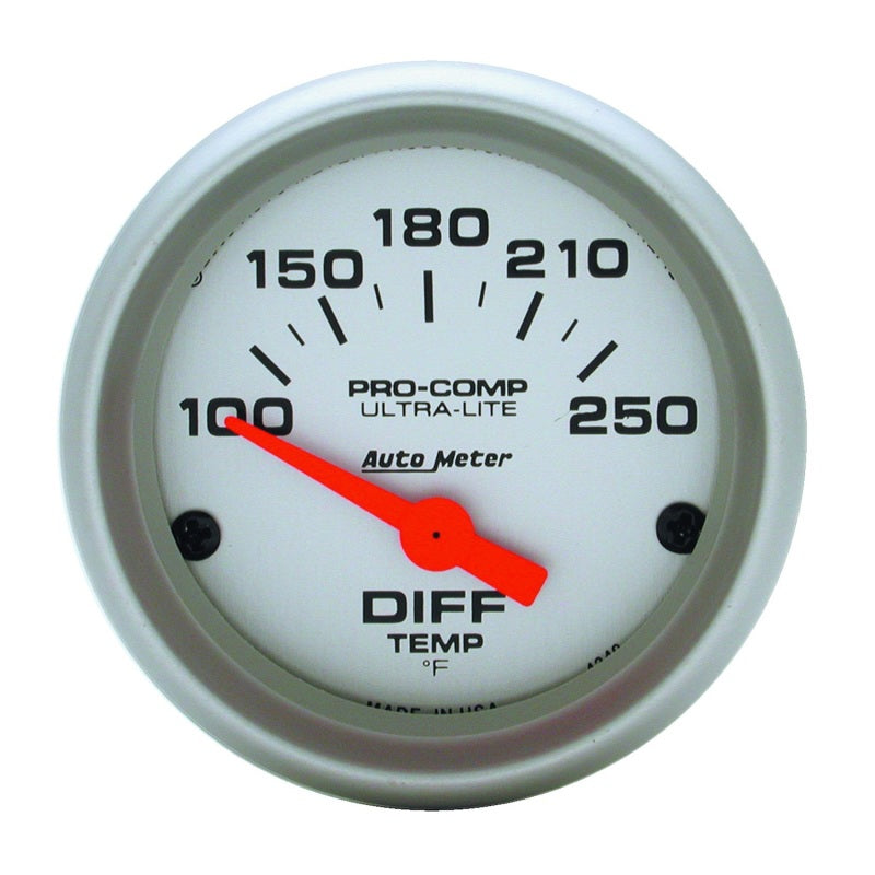 Autometer Ultra-Lite 52mm 100-250 Deg F Electronic Differential Temperature Gauge 4349