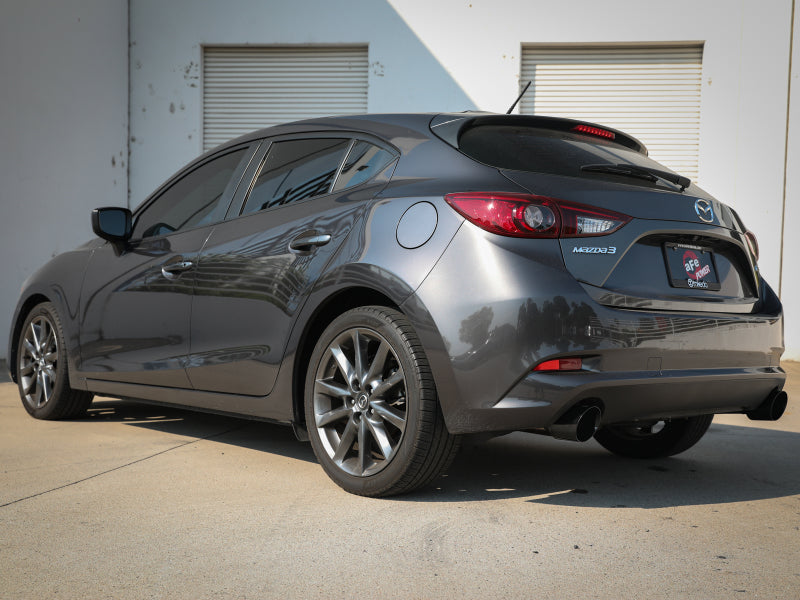 aFe Takeda 2-1/2in 304 SS Axle-Back Exhaust w/ Black Tip 14-18 Mazda 3 L4 2.0L/2.5L aFe
