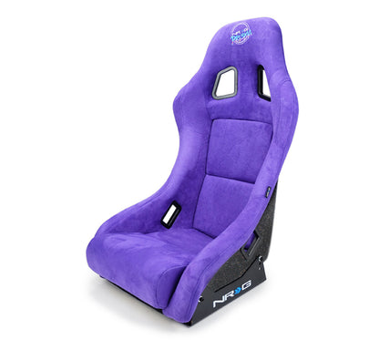 NRG FRP Bucket Seat PRISMA Edition w/ Pearlized Back Purple Alcantara - Medium - FRP-303PP-PRISMA