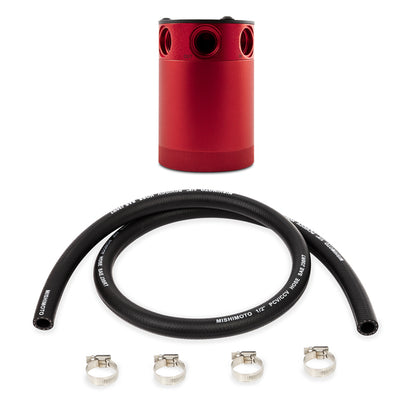 Mishimoto Compact Baffled Oil Catch Can 3-Port - Red - eliteracefab.com