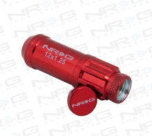 Load image into Gallery viewer, NRG 20-piece 700 Series M12 x 1.25 Steel Lug Nut and dust cap cover Set Red plus lock socket - eliteracefab.com