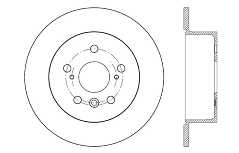 StopTech Sport Drilled & Slotted Rotor - Rear Right Stoptech