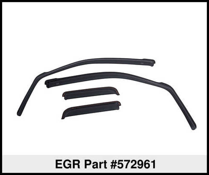 EGR 2019 Dodge Ram 1500 Quad Cab SlimLine In-Channel WindowVisors Set of 4 - Dark Smoke