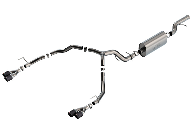 Borla 21-22 Chevrolet Tahoe 6.2L V8 2/4WD 4DR T-304 SS Touring Cat-Back Exhaust w/ Carbon Fiber Tips Borla