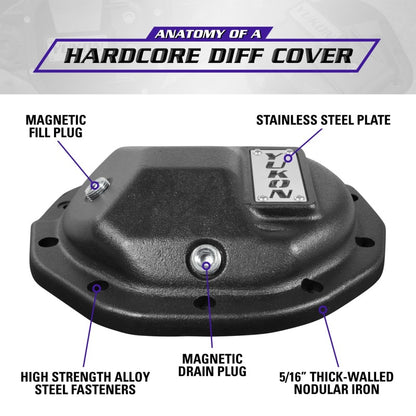 Yukon Gear Hardcore Diff Cover for 8.5inch GM Rear w/ 5/16inch Cover Bolts Yukon Gear & Axle