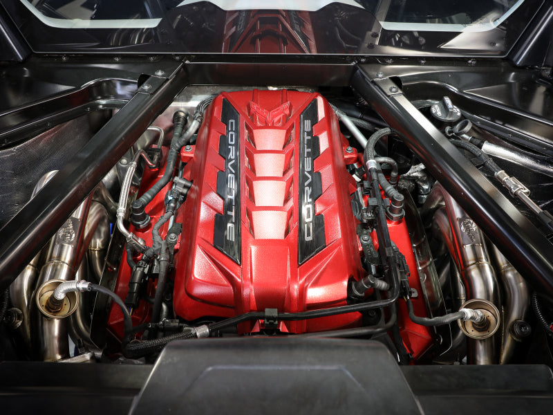 aFe Twisted 304SS Header 2020 Chevy Corvette (C8) 6.2L V8 - Brushed - eliteracefab.com