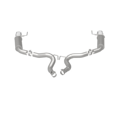 MagnaFlow Axle Back, SS, 3in, Competition, Dual Split Polished 4.5in Tip 2015 Ford Mustang GT V8 5.0 Magnaflow