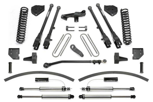 Fabtech 17-21 Ford F250/F350 4WD Diesel 8in 4Link Sys w/Coils & Dl Resi Shks - eliteracefab.com