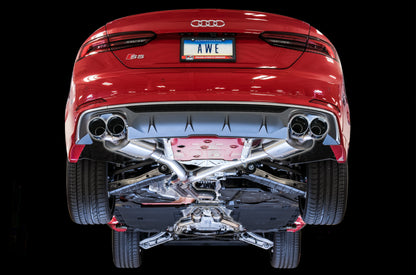 AWE Tuning Audi B9 S5 3.0T Touring Edition Exhaust - Black Diam Tips (102mm) AWE Tuning