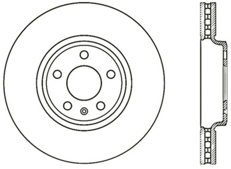 StopTech Power Slot 09-10 Audi A4/A4 Quattro / 08-10 A5 / 10 S4 Front Left Drilled Rotor Stoptech