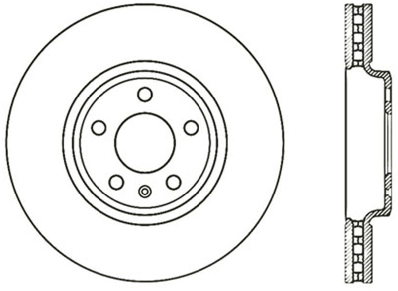 StopTech 08-11 Audi A5 Quattro w/TRW/Girling Brakes Cryo Sport Slotted & Drilled Front Right Rotor Stoptech