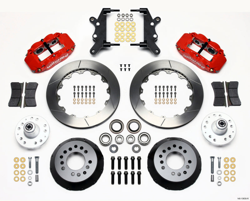 Wilwood Narrow Superlite 6R Front Hub Kit 12.88in Red 60-68 Ford / Mercury Full Size / Galaxie Wilwood