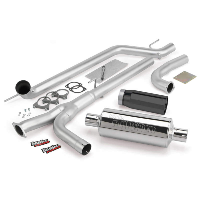 Banks Power 04-14 Nissan 5.6L Titan (All) Monster Exhaust System - SS Single Exhaust w/ Black Tip - eliteracefab.com