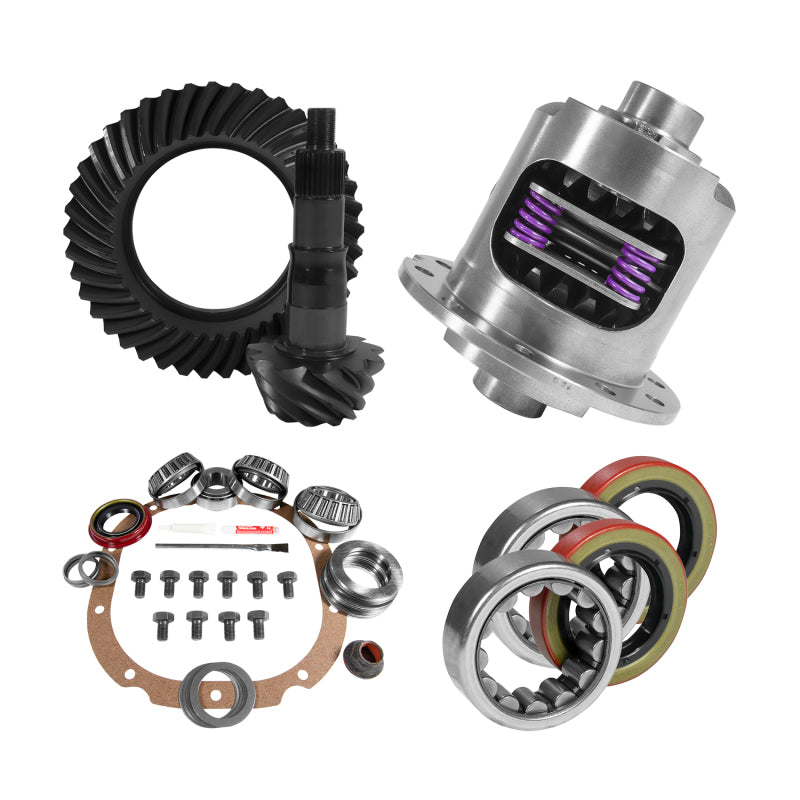 Yukon 8.8in Ford 4.11 Rear Ring & Pinion Install Kit 31 Spline Positraction 2.53in Axle Bearings Yukon Gear & Axle