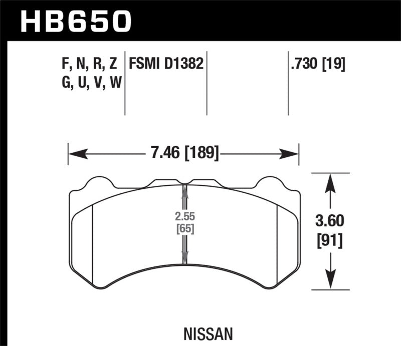 Hawk Performance DTC-80 Front Brake Pads - HB650Q.730