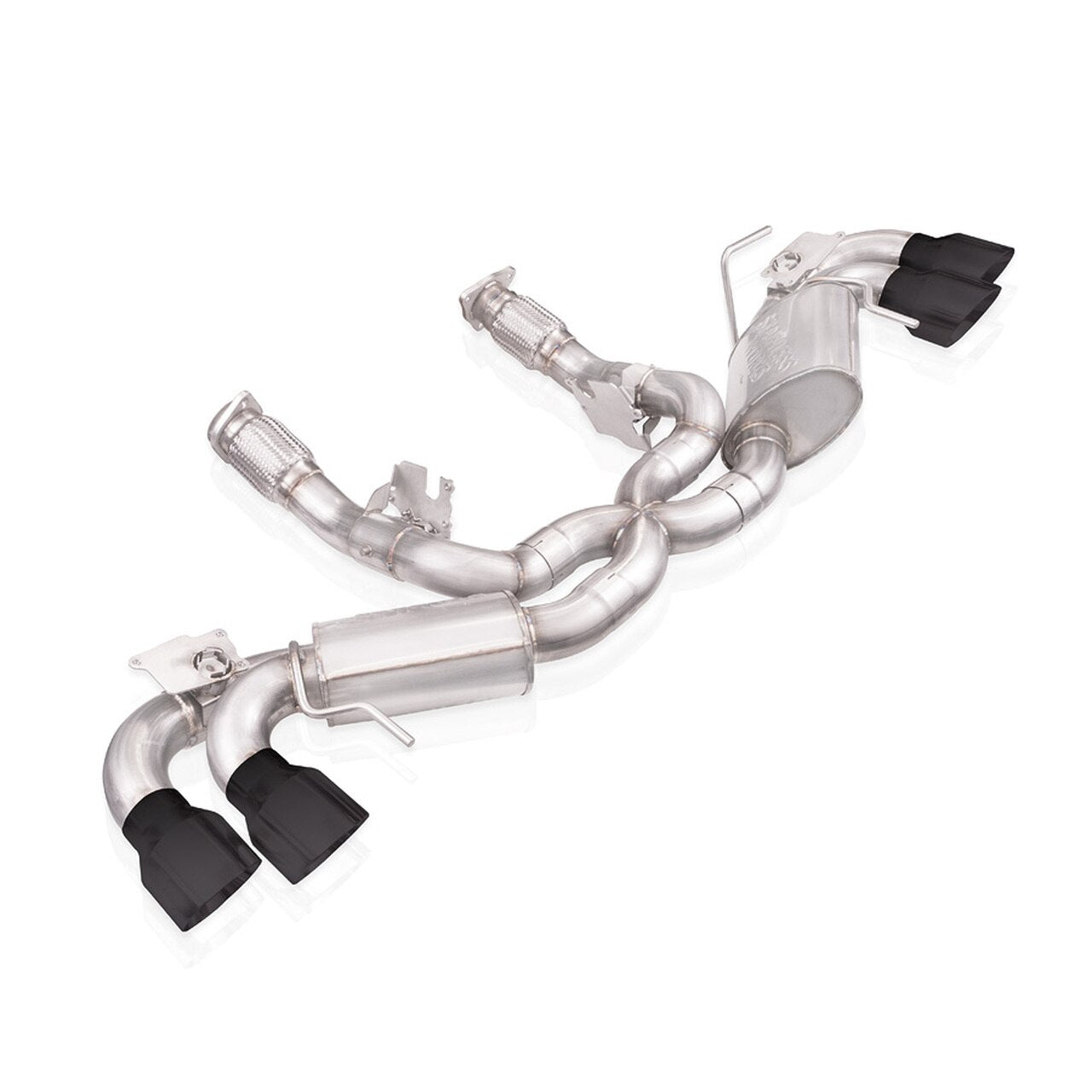 STAINLESS WORKS Legend Series Catback Exhaust System w/ Matte Black Tips Chevrolet Corvette C8 6.2L 2020-2021 - eliteracefab.com