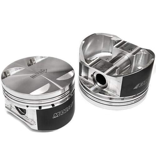 MANLEY 637001C-4 Piston Kit Set (Ford Eco Boost Stroke 87.6mm STD Bore 9.5:1 CR Dish) - eliteracefab.com